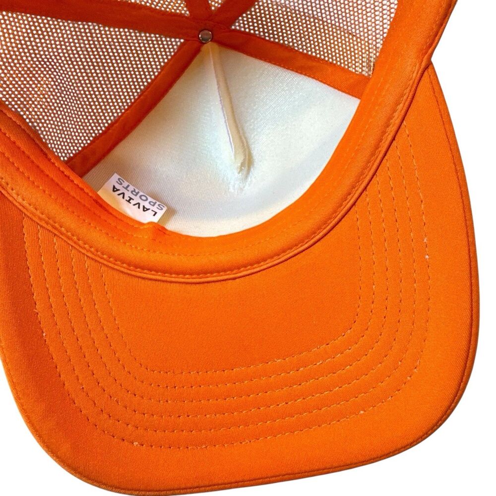 LAVIVASPORTS Keep Homeschool Weird Trucker Hat One Size Orange White Snapback - Picture 11 of 11
